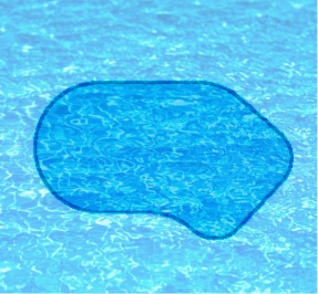 Oval inground pool
